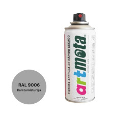 Artmota Akrila aerosola krāsa 450 ml, karstumizturīga pelēka, RAL9006