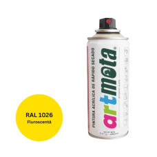 Artmota Akrila aerosola krāsa 450 ml, flouriscenta dzeltena, RAL1026