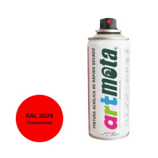 Artmota Akrila aerosola krāsa 450 ml, flouriscenta sarkana, RAL3024