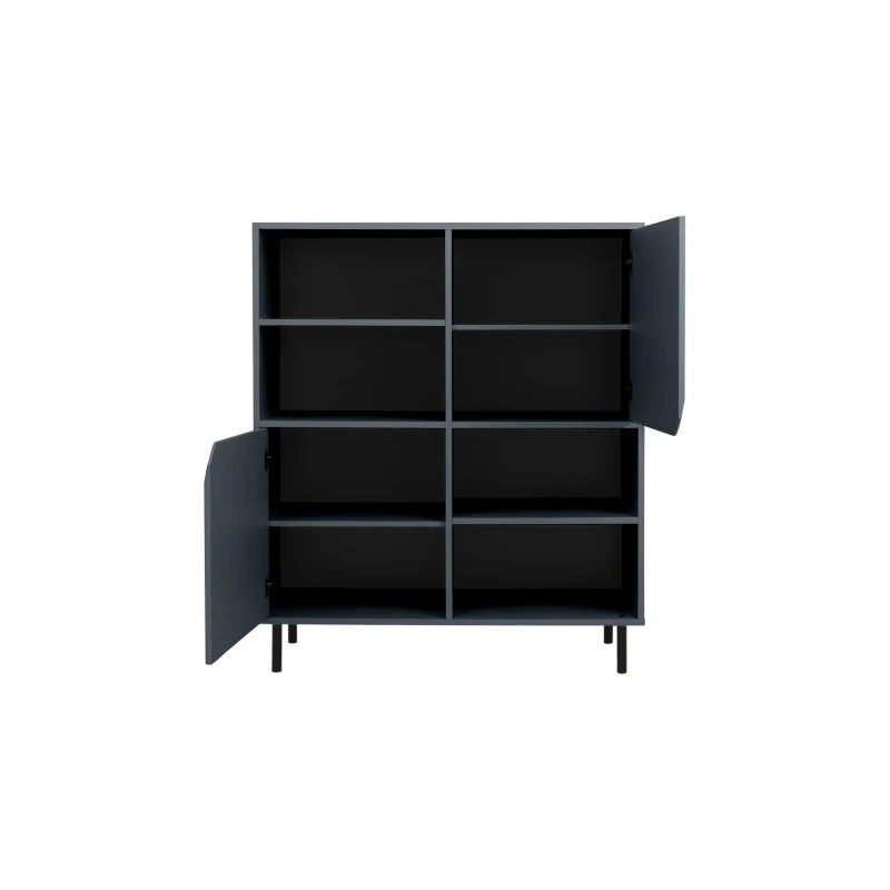 Tenzo Corner augstais skapis, 118,5 x 137 x 43 cm, matēti zils (Lake Blue)