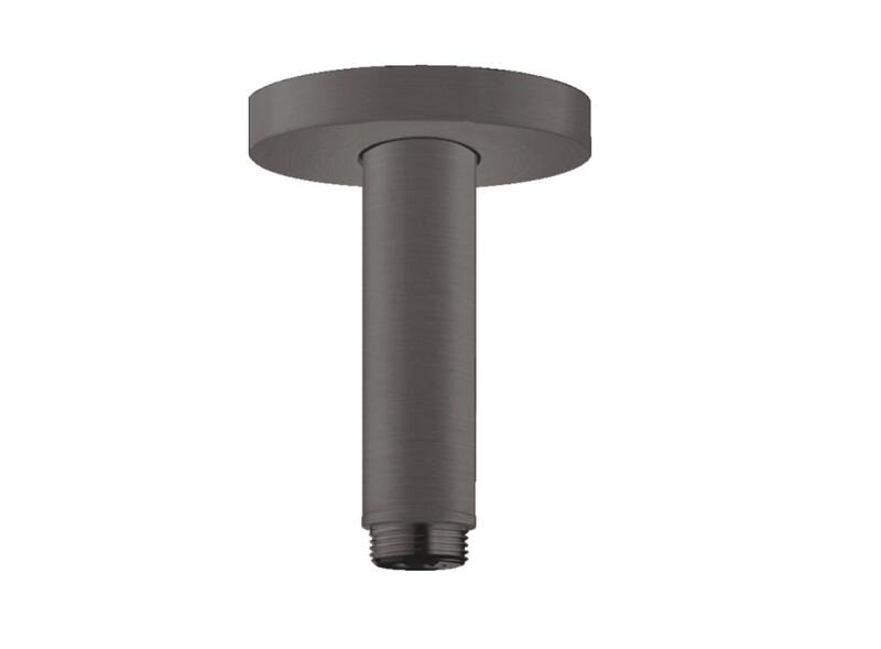 Dušas galvas turētājs S, 100 mm, no griestiem, brushed black chrome - Image 1