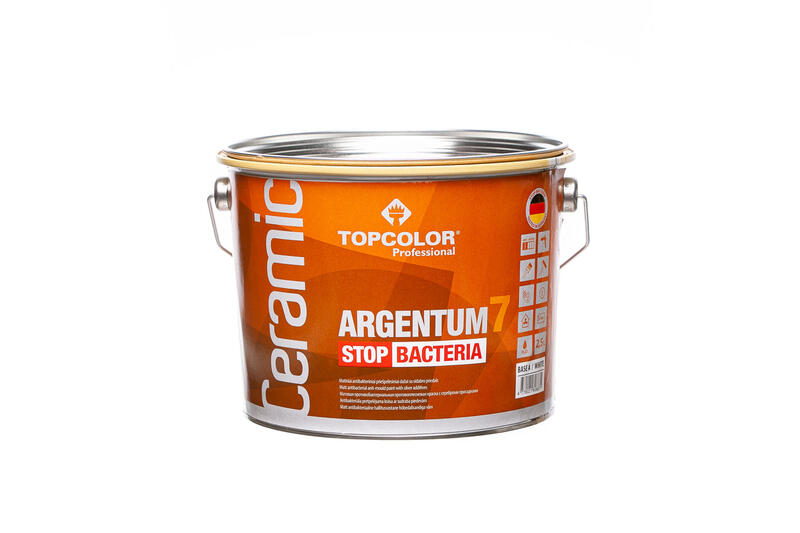CERAMIC ARGENTUM 7 5L antibakteriāla pretpelējuma krāsa iekšdarbiem - Image 1