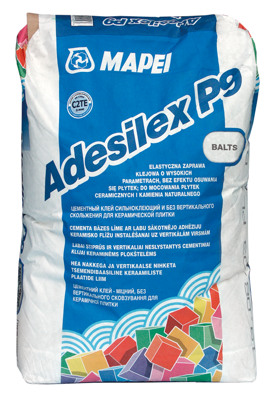 Adesilex P9 (C2TE) 20kg elastīga cementa bāzes flīžu līme, pelēka - Image 1