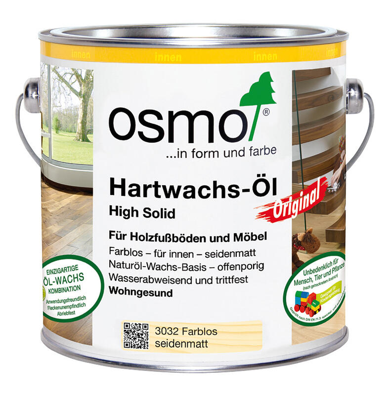 OSMO Hartwachs-Öl cietā vaska eļļa 3062 Original matēta 0,75L - Image 1