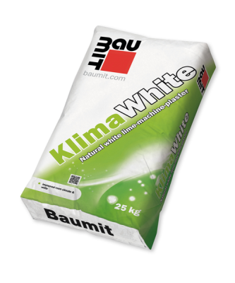 KlimaWhite, 30 kg, dabiski balts telpas mikroklimatu regulējošs vienkārtas kaļķa apmetums iekšdarbiem - Image 1