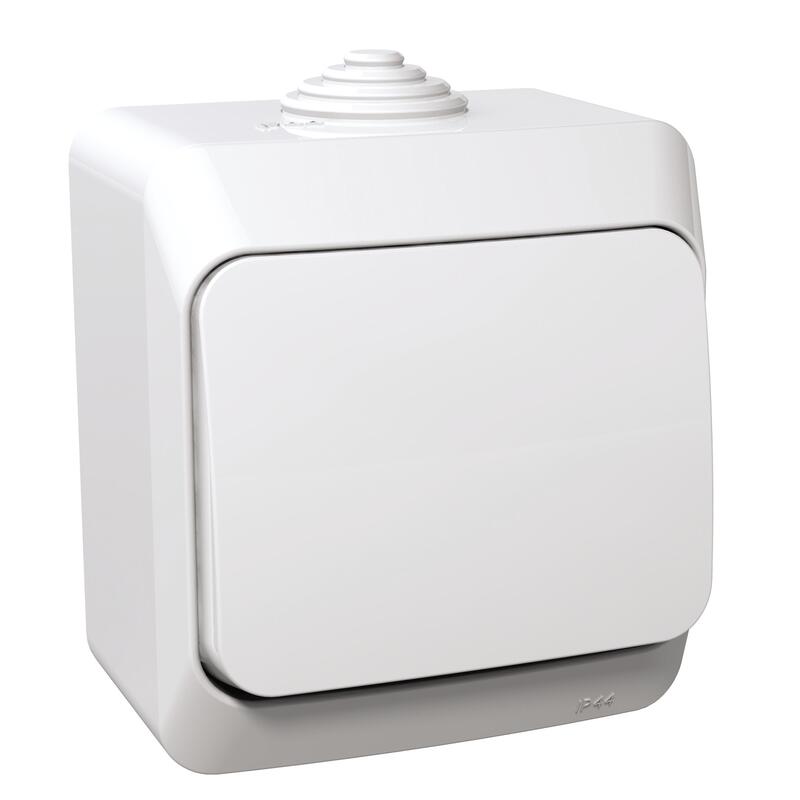 Pārslēdzis v/a balts IP44 CEDAR Plus - Image 1