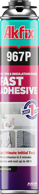 Akfix 967P ātri cietējošas profesionālās līmējošās putas GunFoam 750ml - Image 1