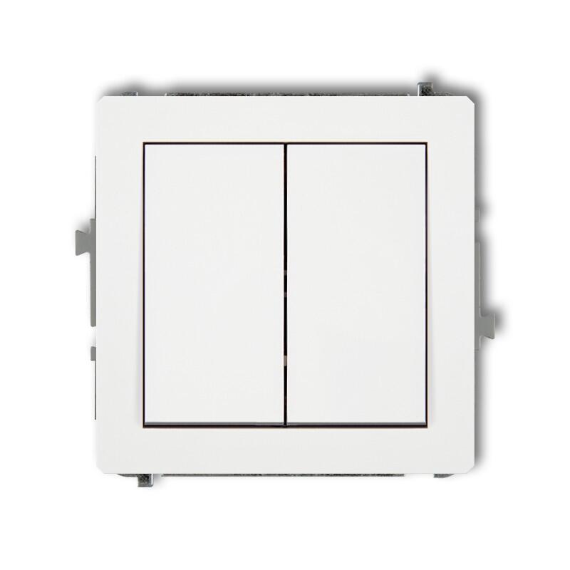 DECO Divu shēmu spiedpogas slēdža mehānisms (divkārša spiedpoga bez piktogrammām, atsevišķs barošanas avots) - Image 1
