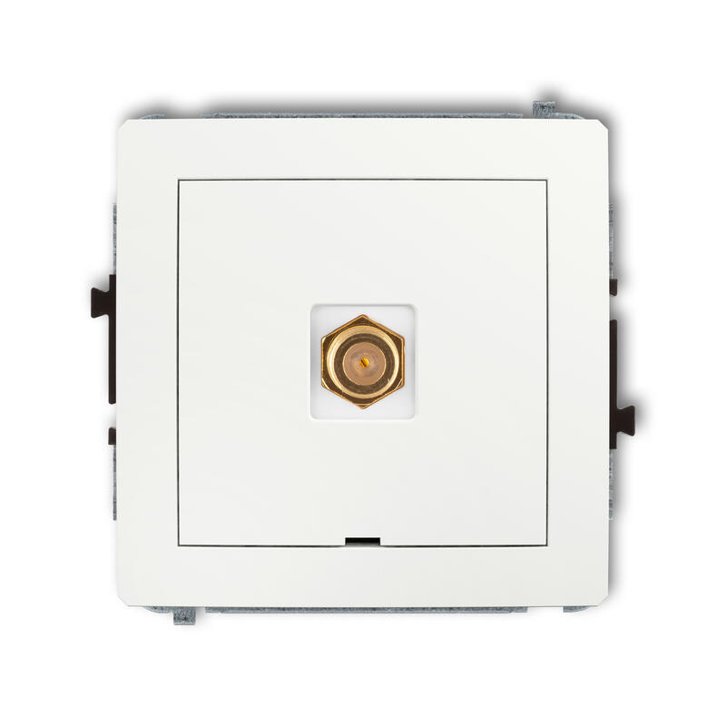 DECO Vienas antenas F tipa ligzdas (SAT) mehānisms - apzeltīts, bez apraksta lauka - Image 1