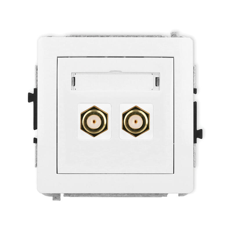 DECO Divkāršās antenas F tipa ligzdas (SAT) mehānisms - apzeltīts - Image 1