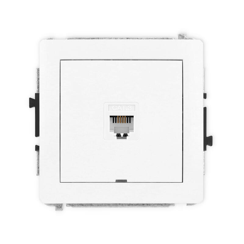 DECO Viena telefona ligzdas mehānisms 1xRJ11, 4 kontaktu, bez instrumentiem - Image 1