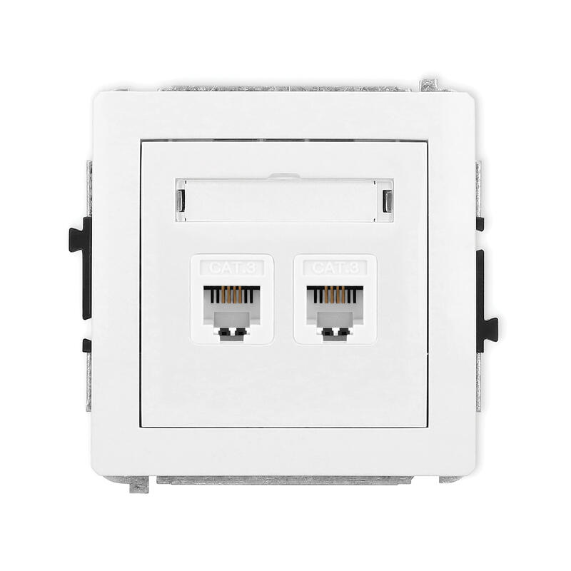 DECO Viena telefona ligzdas mehānisms 1xRJ11, 4 kontaktu, bez instrumentiem, bez apraksta lauka - Image 1