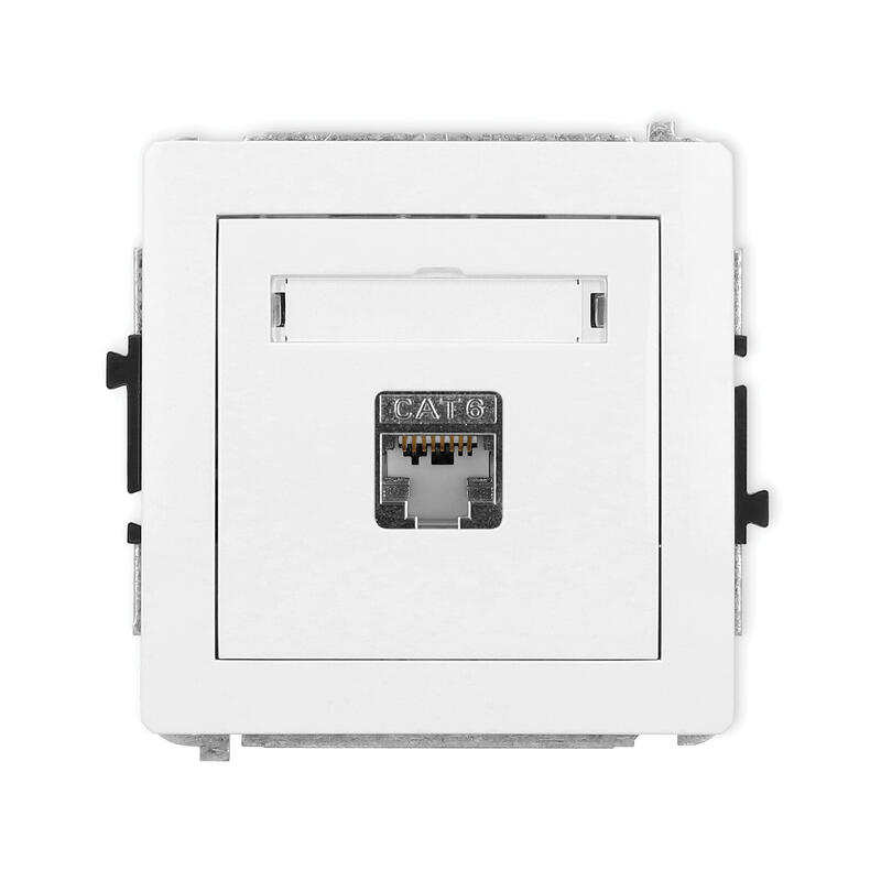 DECO Viena datora ligzdas mehānisms 1xRJ45, kat. 5e, 8 kontaktu, bez apraksta lauka - Image 1