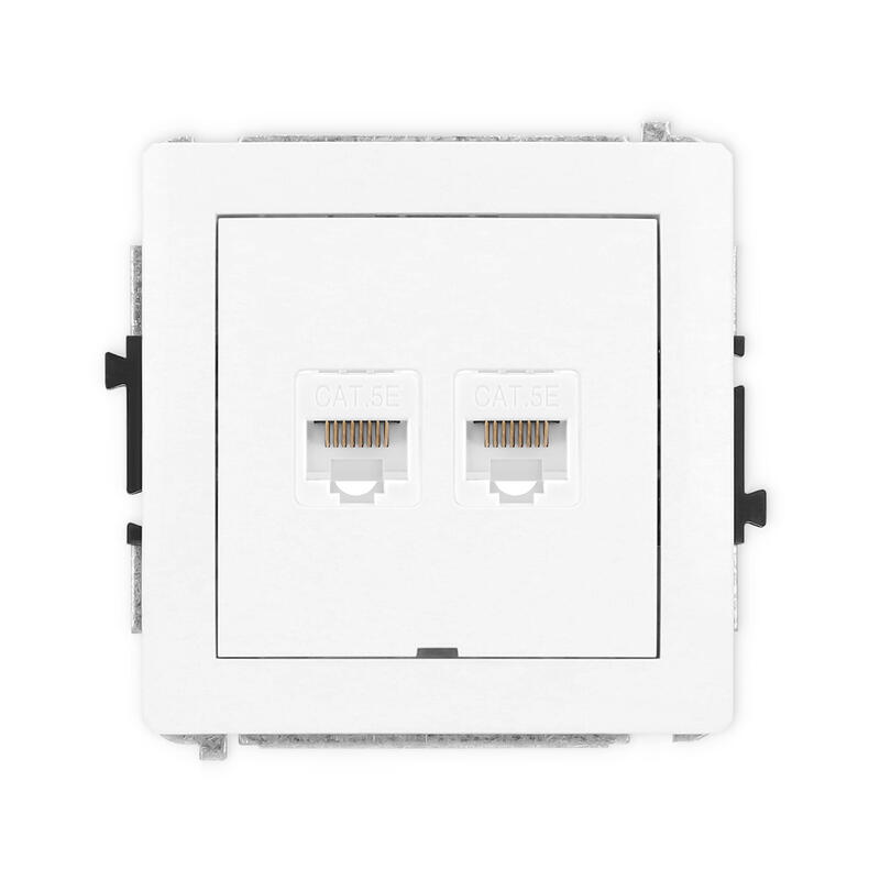 DECO Divkāršas datora ligzdas mehānisms 2xRJ45, kat. 5e, 8 kontaktu - Image 1