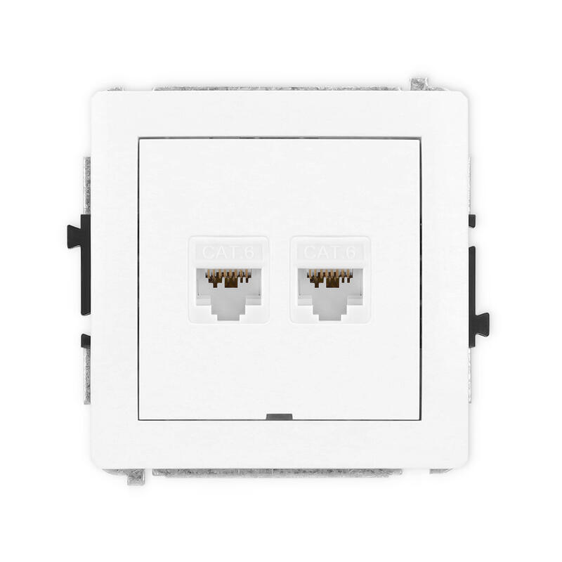 DECO Viena datora ligzdas mehānisms 1xRJ45, kat. 6A, 8 kontakti, bez apraksta lauka - Image 1