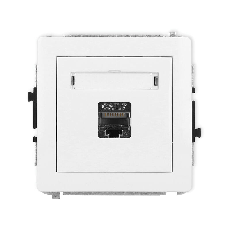DECO Divkārša datora ligzdas mehānisms 2xRJ45, kat. 6A, 8 kontakti - Image 1