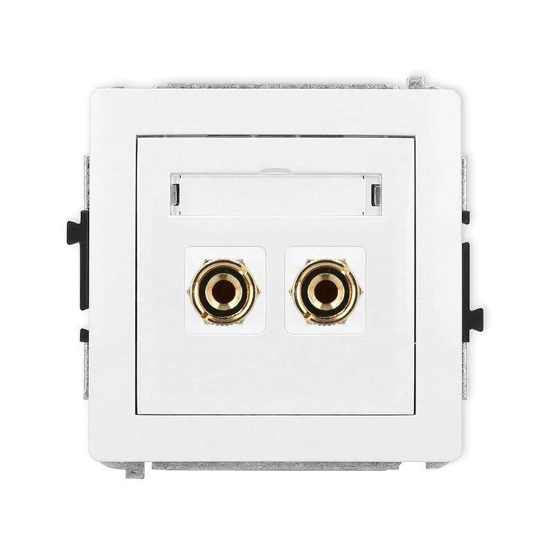 DECO Vienas skaļruņa ligzdas (banāna tipa - sarkana un melna, apzeltīta, 4 mm) mehānisms - Image 1