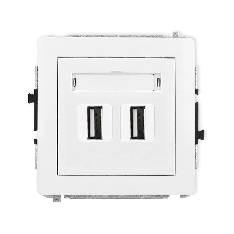 DECO USB A-A 2.0 vienas ligzdas mehānisms, bez apraksta lauka - Image 1