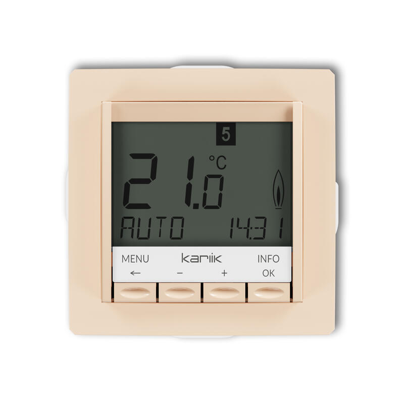 DECO universāls elektroniskais nedēļas temperatūras regulatora mehānisms (balts fona apgaismojums) - Image 1
