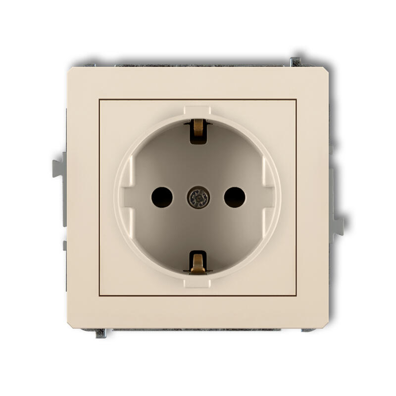 DECO Viena kontaktligzda ar 2P+Z zemējuma SCHUKO mehānismu (ar paaugstinātu kontakta aizsardzību/aizslēgu) - Image 1