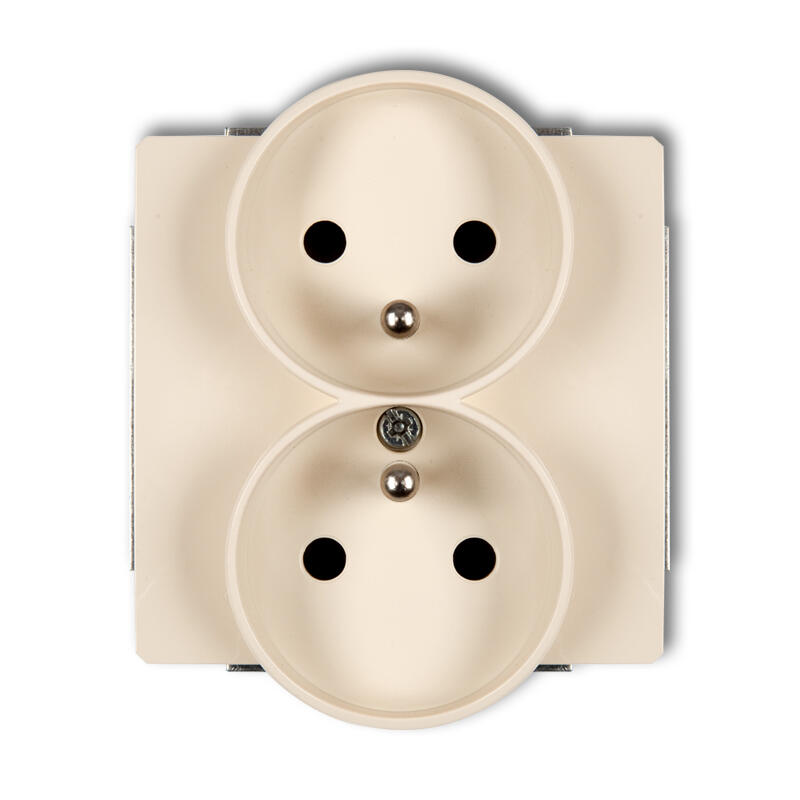 DECO dubultā kontaktligzda rāmim ar 2x(2P+Z) zemējuma mehānismu (ar paaugstinātu kontakta aizsardzību/aizslēgu) - Image 1