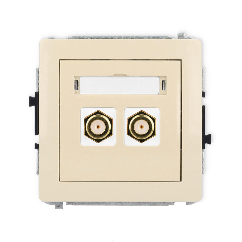 DECO Divkāršās antenas F tipa ligzdas (SAT) mehānisms - apzeltīts - Image 1