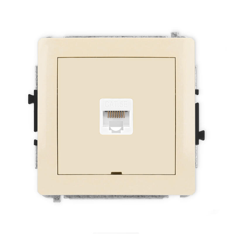 DECO Vienas datora ligzdas mehānisms 1xRJ45, 5e kat., 8 kontakti, bez apraksta lauka - Image 1