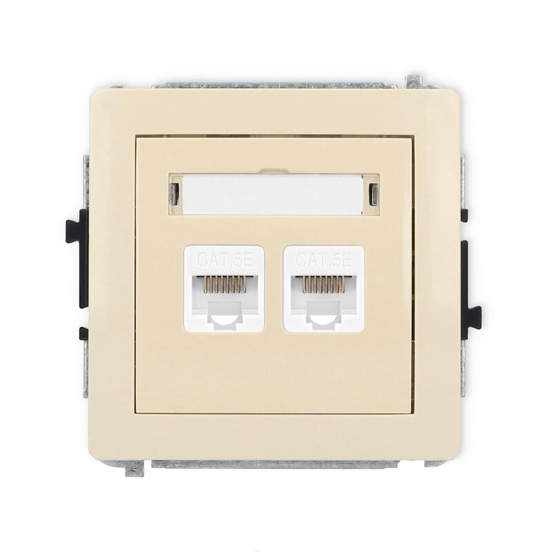 DECO Divkāršs datora ligzdas mehānisms 2xRJ45, kat. 5e, 8 kontakti - Image 1