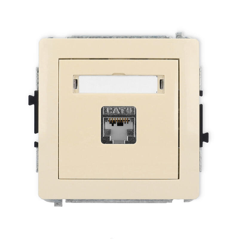 DECO Viena datora ligzdas mehānisms 1xRJ45, kat. 6, ekranēts, 8 kontakti - Image 1