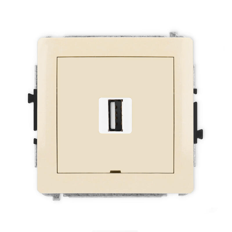 DECO USB A-A 2.0 vienas ligzdas mehānisms, bez apraksta lauka - Image 1