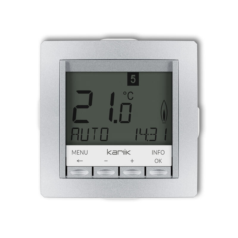 DECO Universāls elektronisks nedēļas temperatūras regulatora mehānisms (balts fona apgaismojums) - Image 1