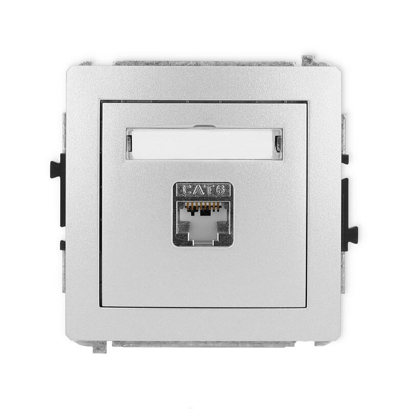 DECO Vienas datora ligzdas mehānisms 1xRJ45, 5e kat., ekranēts, 8 kontaktu - Image 1