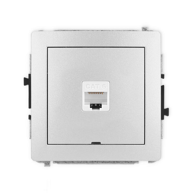 DECO Viena datora ligzdas mehānisms 1xRJ45, kat. 6, 8 kontakti, bez apraksta lauka - Image 1