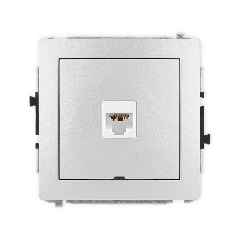 DECO Viena datora ligzdas mehānisms 1xRJ45, kat. 6A, 8 kontaktu, bez apraksta lauka - Image 1