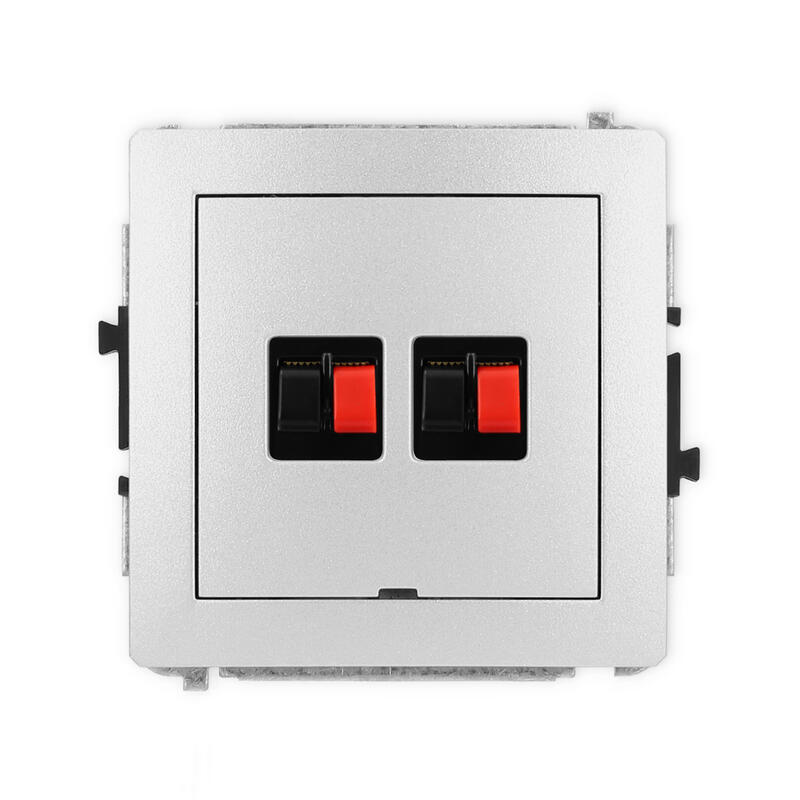 DECO Divkāršas skaļruņa ligzdas (2 mm) mehānisms, bez apraksta lauka - Image 1