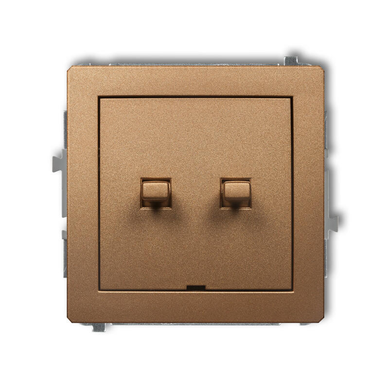 DECO amerikāņu stila divu shēmu spiedpogas mehānisms (divkārša spiedpoga bez piktogrammām, kopīgs barošanas avots) - Image 1