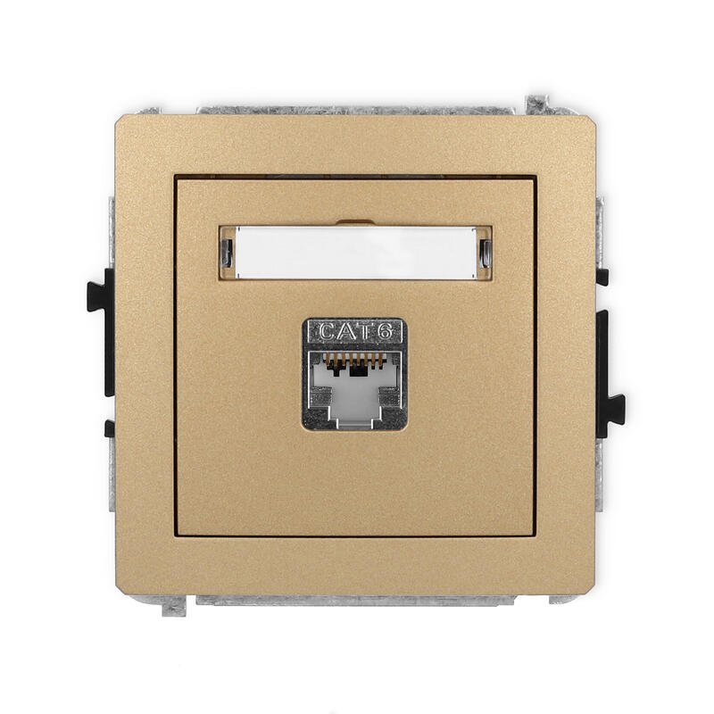 DECO Vienas datora ligzdas mehānisms 1xRJ45, 5e kat., ekranēts, 8 kontaktu - Image 1
