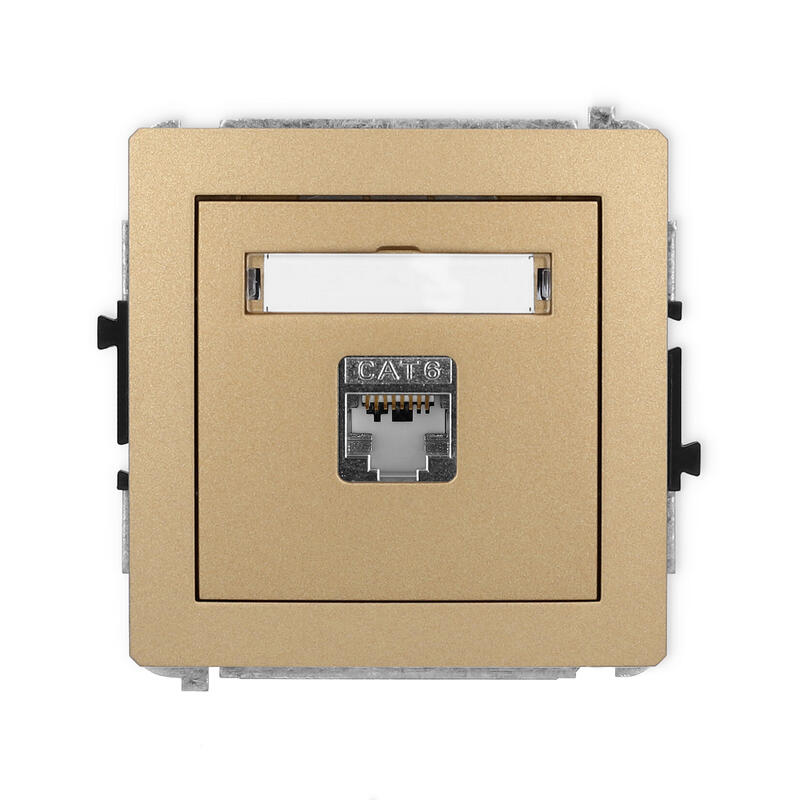 DECO Viena datora ligzdas mehānisms 1xRJ45, kat. 6, ekranēts, 8 kontakti - Image 1