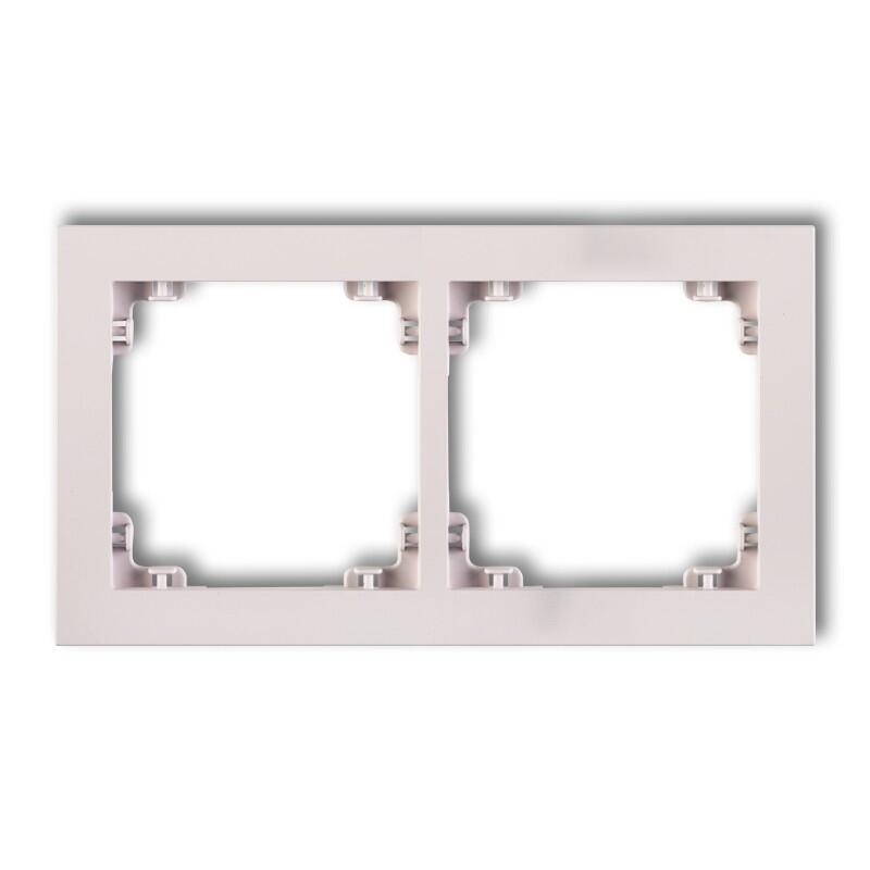 DECO 2-vietīgs universāls plastmasas rāmis DECO Pastel Matt (pūderrozā) - Image 1