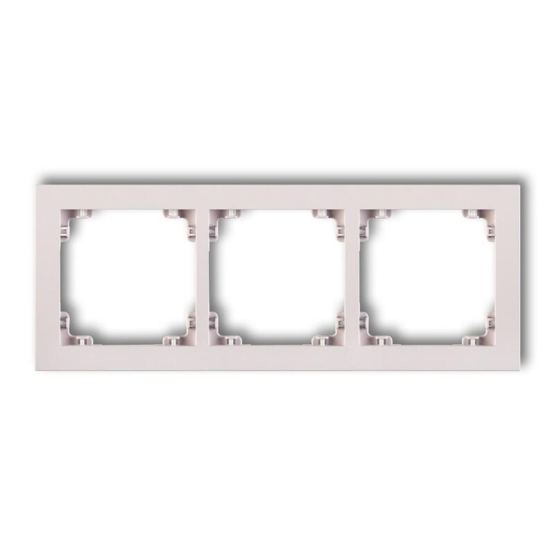 DECO 3-vietīgs universāls plastmasas rāmis DECO Pastel Matt (pūderrozā) - Image 1