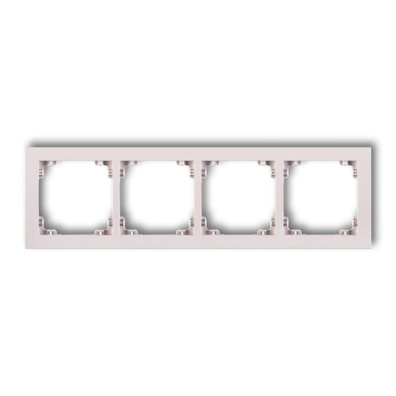 DECO 4-vietīgs universāls plastmasas rāmis DECO Pastel Matt (pūderrozā) - Image 1