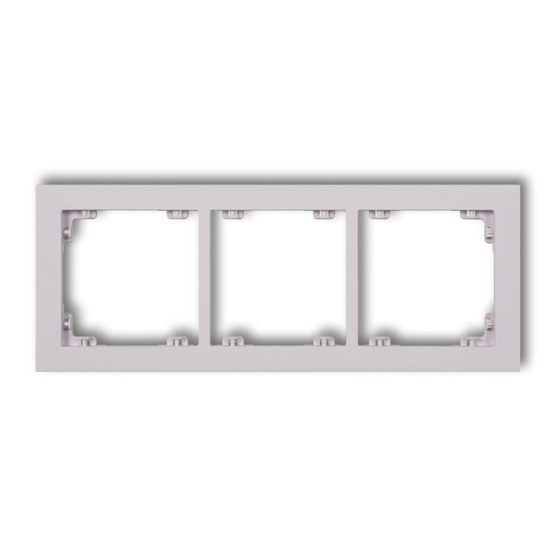 DECO 3-vietīgs universāls plastmasas rāmis DECO Pastel Matt (ceriņkrāsas) - Image 1
