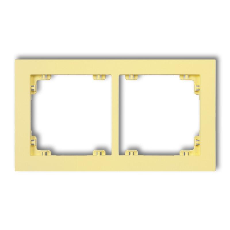 DECO 2-vietīgs universāls plastmasas rāmis DECO Pastel Matt (kanāriju dzeltens krāsā) - Image 1