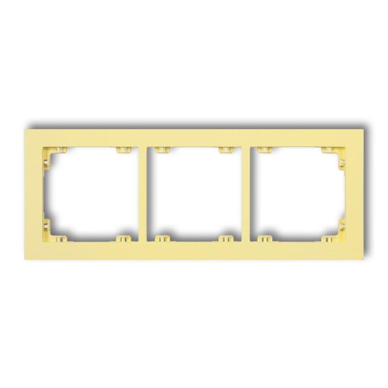 DECO 3-vietīgs universāls plastmasas rāmis DECO Pastel Matt (kanāriju dzeltens krāsā) - Image 1