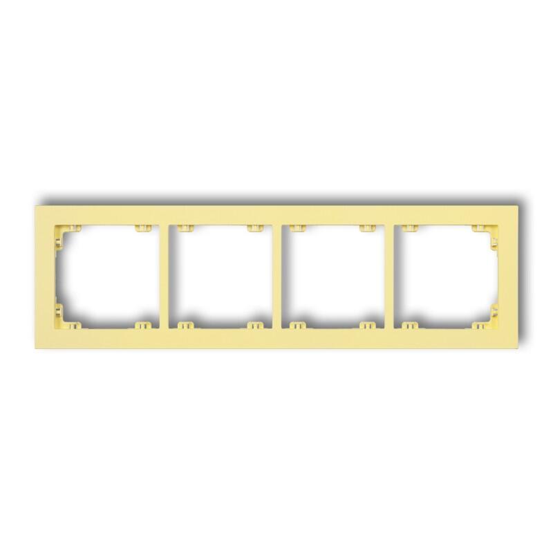 DECO 4-vietīgs universāls plastmasas rāmis DECO Pastel Matt (kanāriju dzeltens krāsā) - Image 1