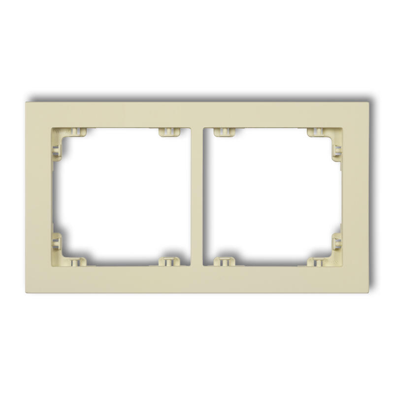 DECO 2-vietīgs universāls plastmasas rāmis DECO Pastel Matt (zemesriekstu krāsā) - Image 1