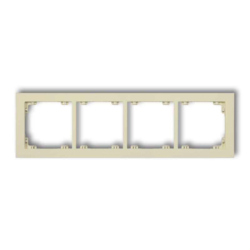 DECO 4-vietīgs universāls plastmasas rāmis DECO Pastel Matt (zemesriekstu krāsā) - Image 1
