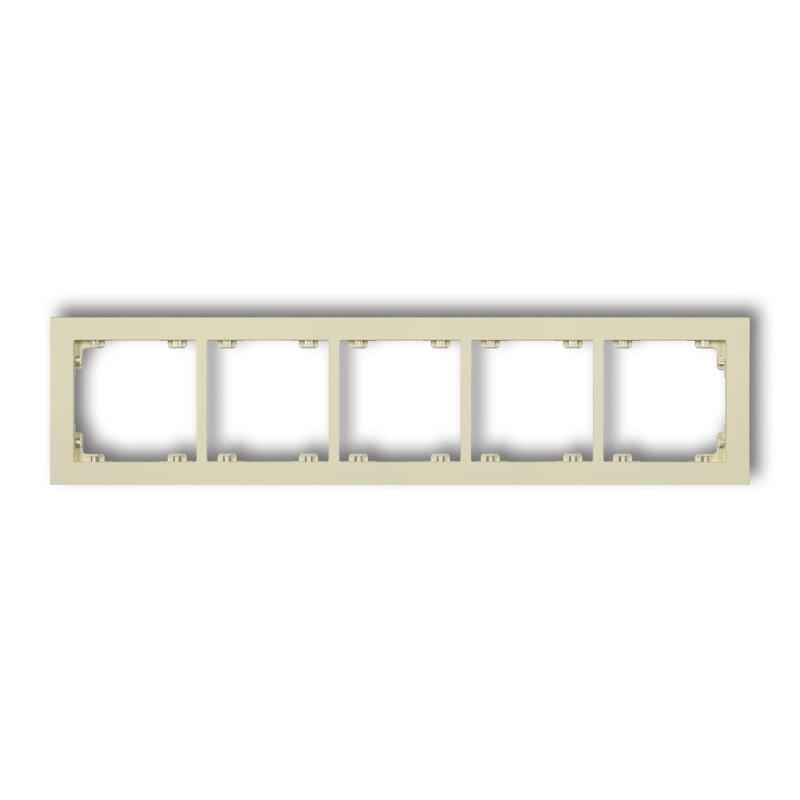 DECO 5-vietīgs universāls plastmasas rāmis DECO Pastel Matt (riekstu krāsa) - Image 1