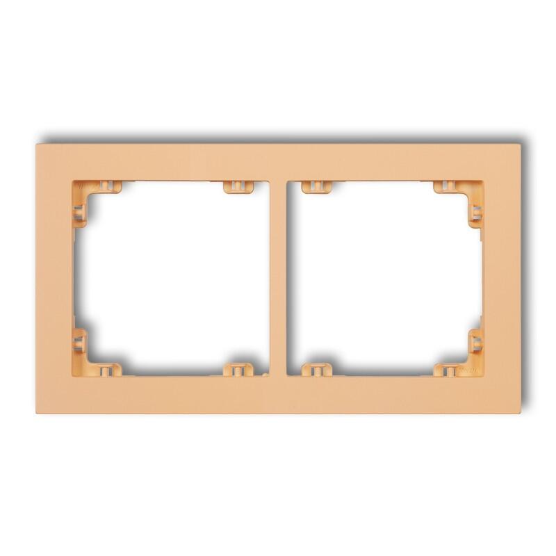 DECO 2-vietīgs universāls plastmasas rāmis DECO Pastel Matt (persiku krāsa) - Image 1