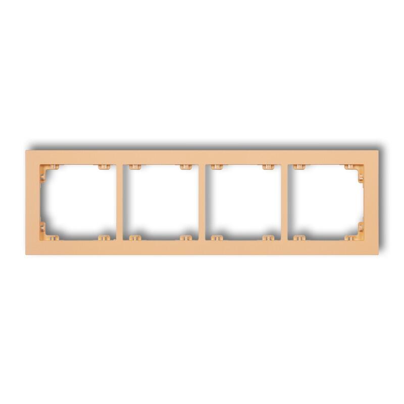 DECO 4-vietīgs universāls plastmasas rāmis DECO Pastel Matt (persiku krāsa) - Image 1